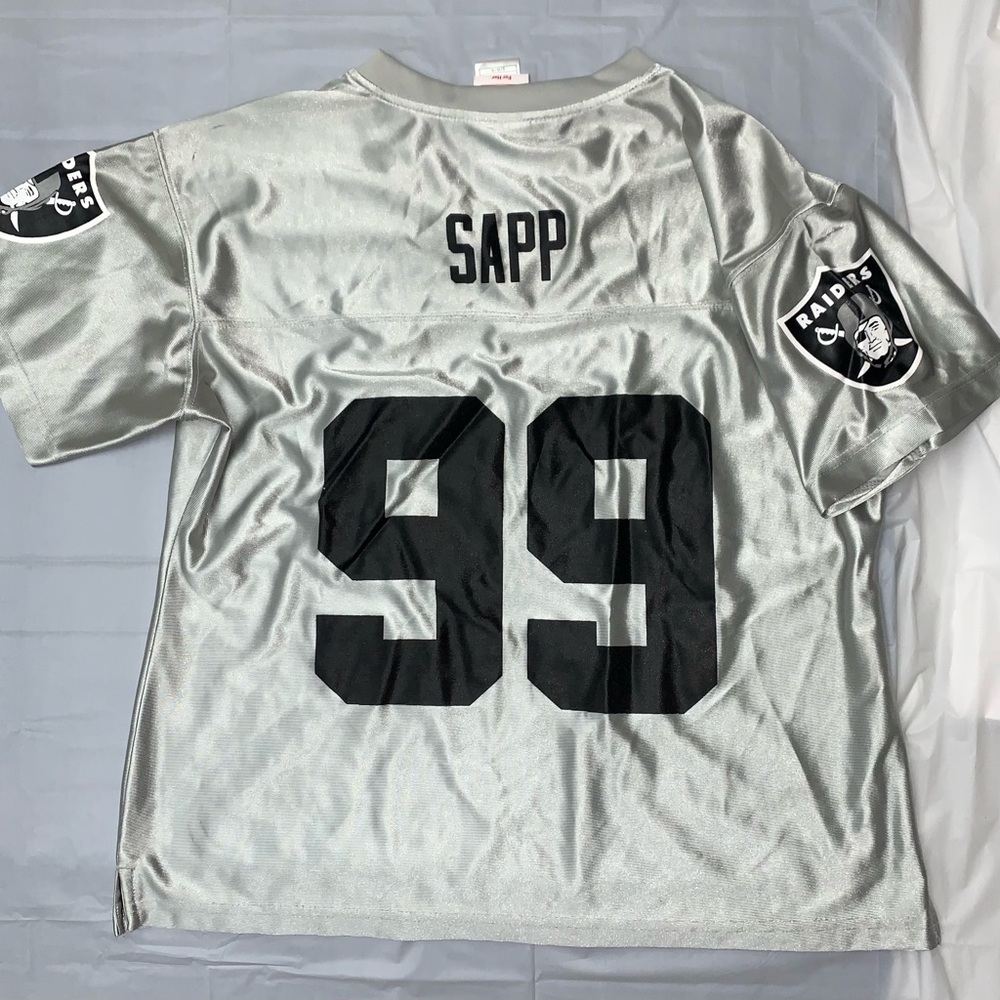 Vintage NFL Oakland Raiders Warren Sapp Jersey Womens Size Large